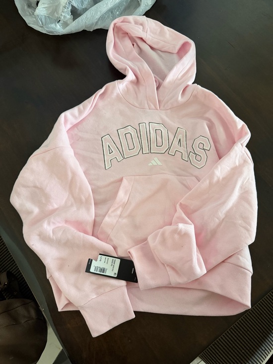 adidas Other - adidas Light Pink Pullover Hoodie with Logo